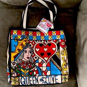 Brighton Canvas Tote Bag Queen of Love brand new with tags